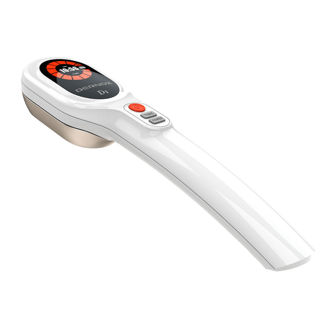Dernox Cold Laser Wand handheld device with control buttons and a sleek design for targeted light therapy.
