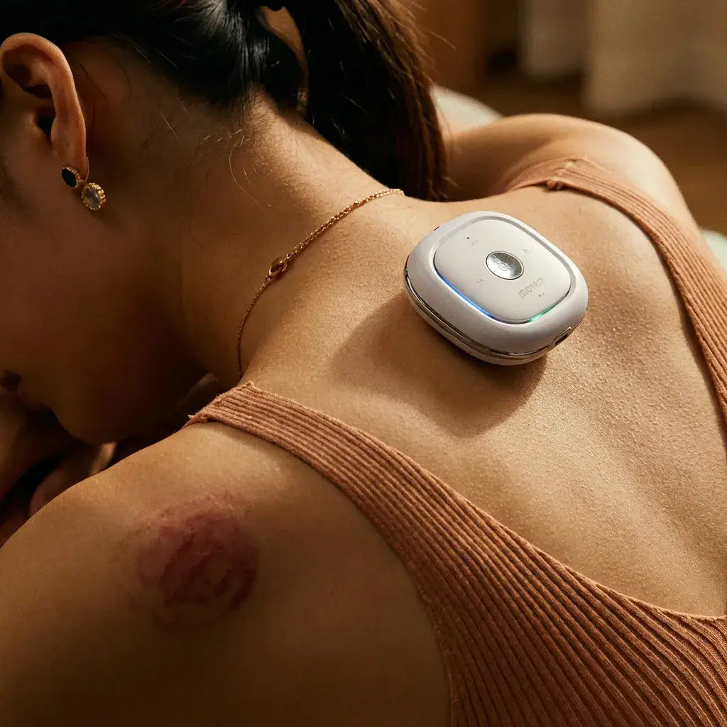 Fitdash Mini Cupping Tool providing targeted relief on the back for daily self-care and recovery.