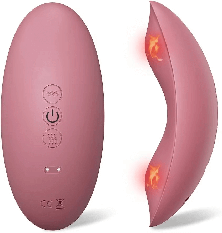 JawZen Jaw Massager control panel showcasing buttons for warmth and vibration settings.