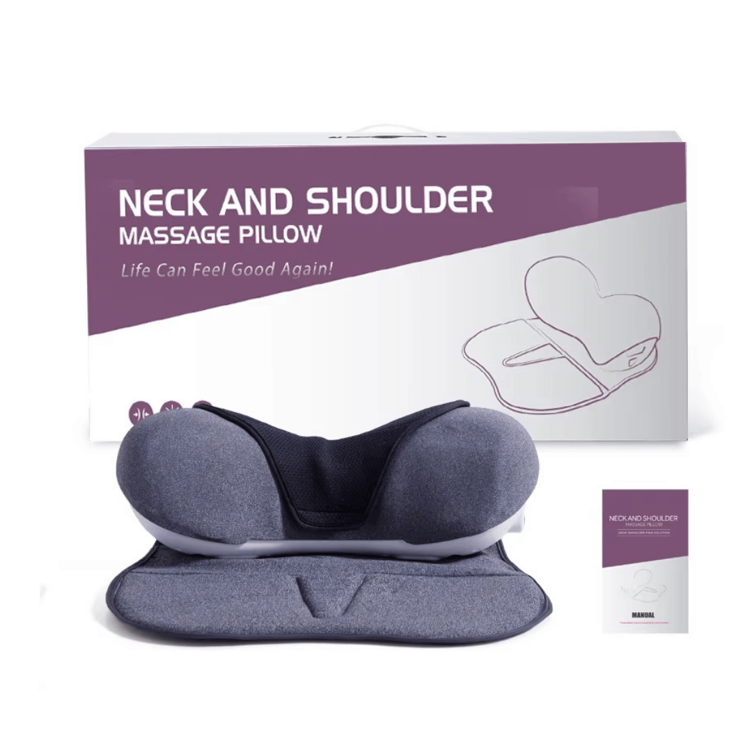 CerviCloud Neck Stretch Pillow on display with its packaging, designed for neck and shoulder comfort.
