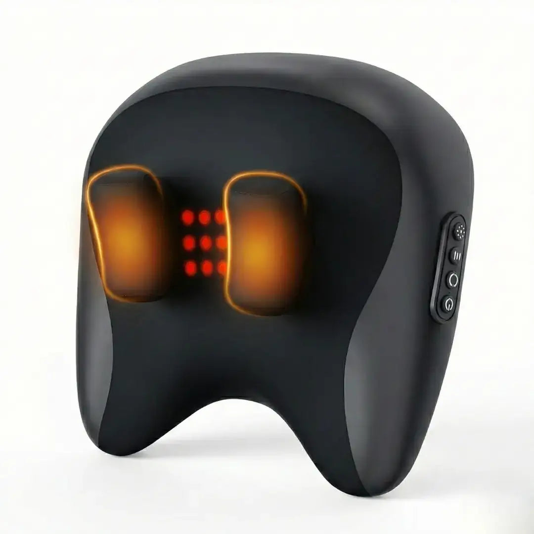 XRP Neck Massager providing deep neck relief with soothing heat and wireless comfort for relaxation at home.