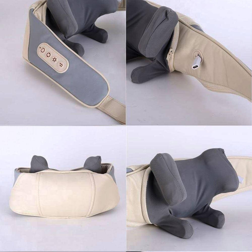 KLAX 5D Shiatsu Massager features ergonomic design with buttons for easy control and soft padding for comfort.