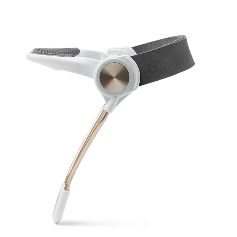 Cerviocare Neck Support Wear showing a lightweight neck support design in white and gray.