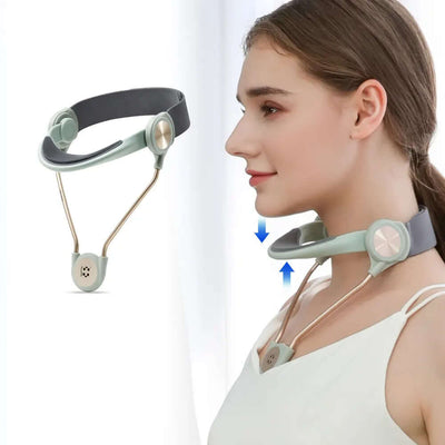 Cerviocare Neck Support Wear shown on a woman, providing gentle neck support in a lightweight design.