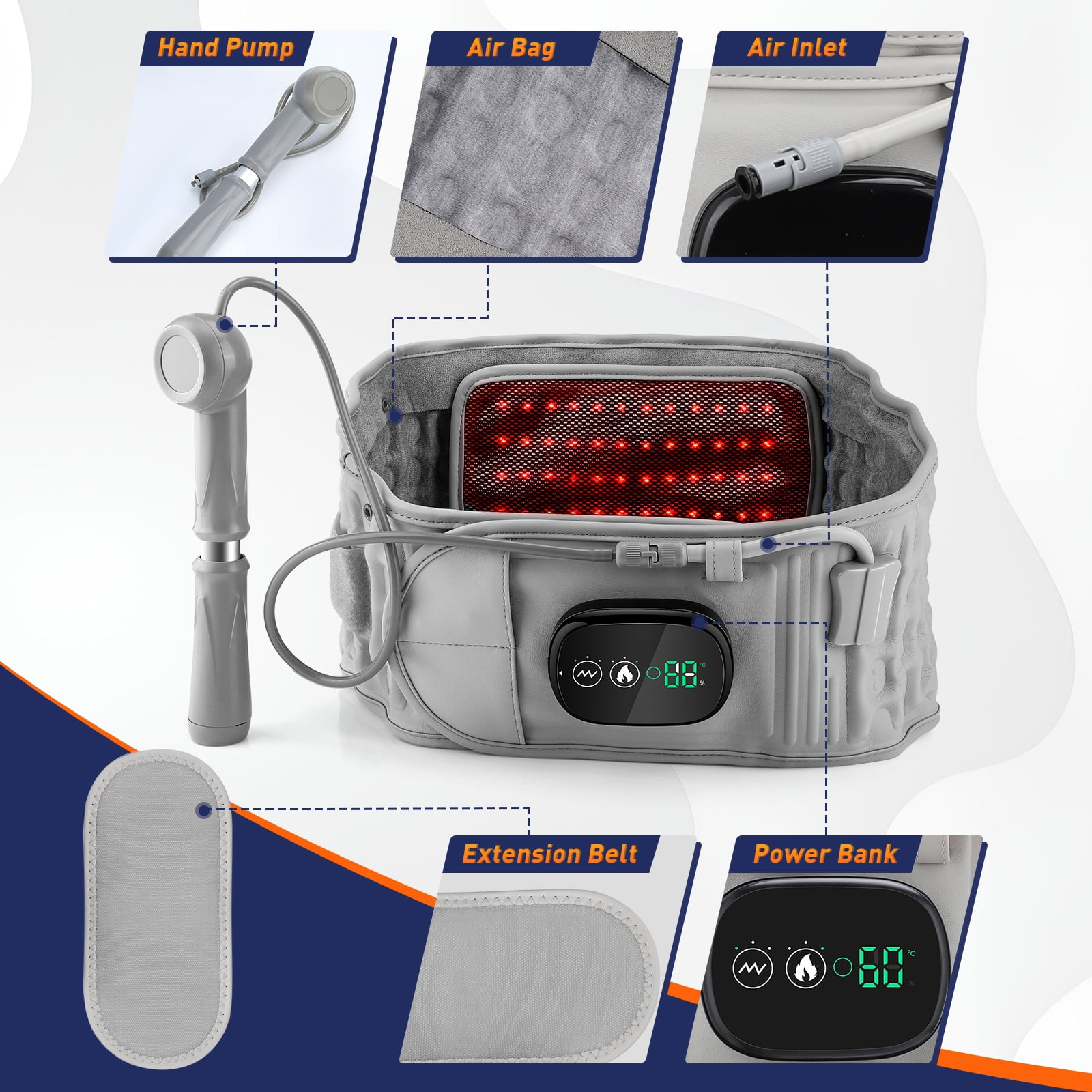 Hyperbelt Elite Air Lift Support Belt - HALIPAX