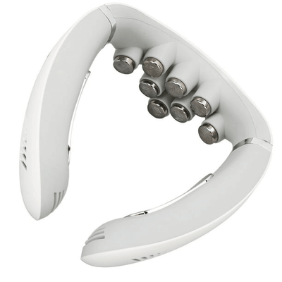 Asmenix Smart Neck Massager featuring a curved design with multiple massage nodes for effective neck relief.