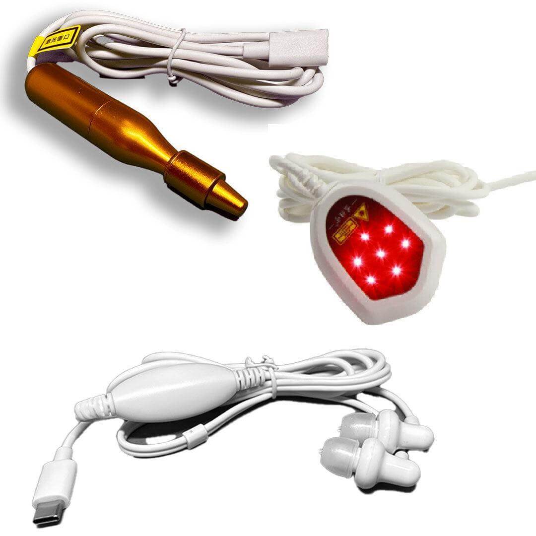 Hyper-Watch Accessories showing multiple attachments including a nasal light and throat-focused device.