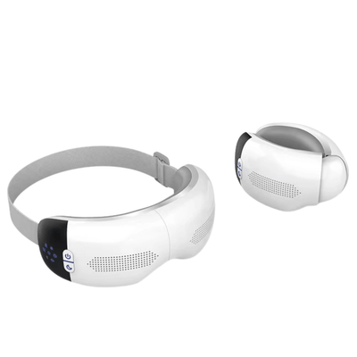 Visura 3D Eye Massager with adjustable strap and compact design for comfort and convenience.