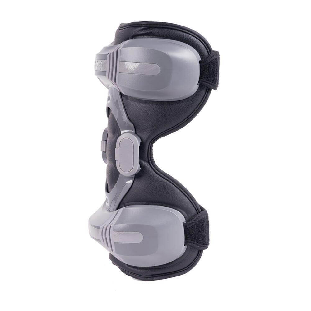 Side view of the FlexWave Air Knee Massager showcasing its ergonomic design and adjustable straps.