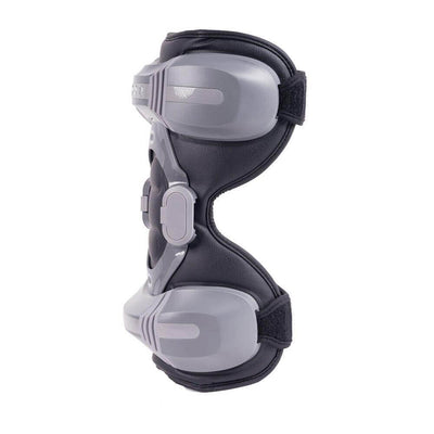 Side view of the FlexWave Air Knee Massager showcasing its ergonomic design and adjustable straps.