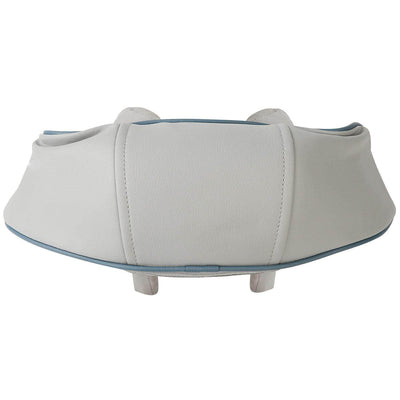 KLAX 5D Shiatsu Massager viewed from above, showcasing its ergonomic design and soft material.