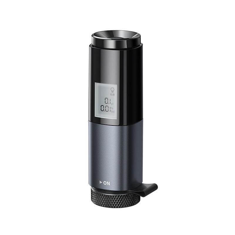 Halipax-S20 Smart Breathalyzer with digital display showing test results in a sleek, contact-free design.