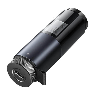 Halipax-S20 Smart Breathalyzer in sleek black design with digital display and USB-C charging port.
